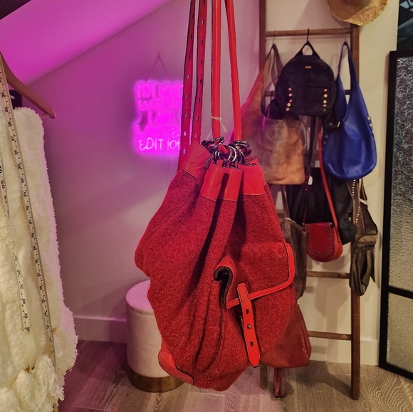 Rag & Bone Red Wool Backpack - Picture 6 of 9